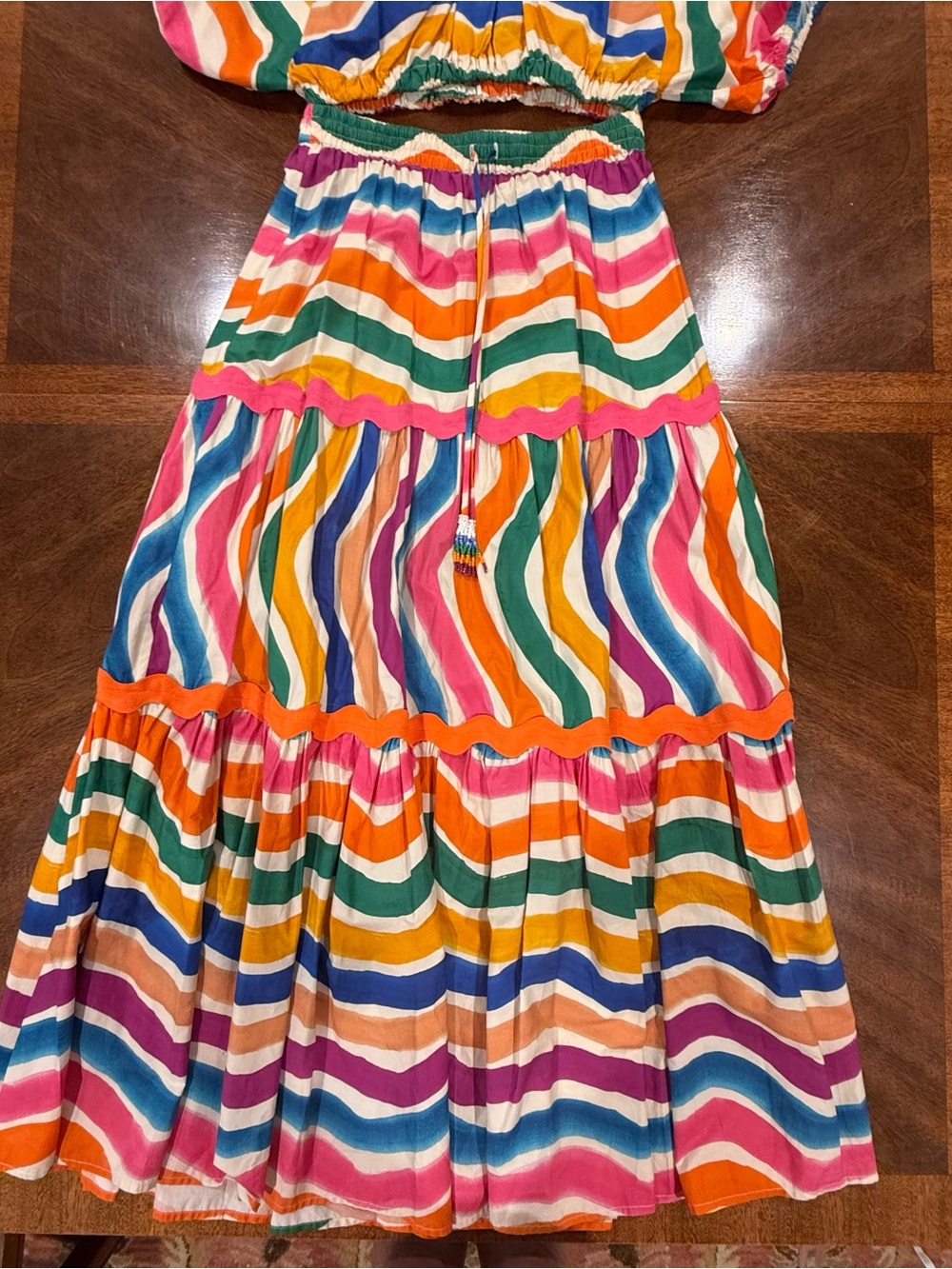 Farm Rio Dancing Stripes Two-Piece Set - Picture 3 of 16